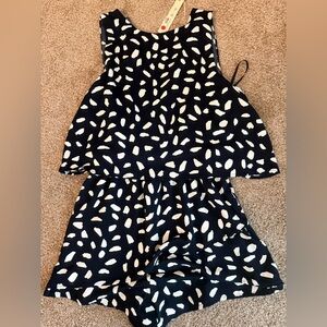 She + Sky | Vibrant Printed Sleeveless Wrap Skort Romper
